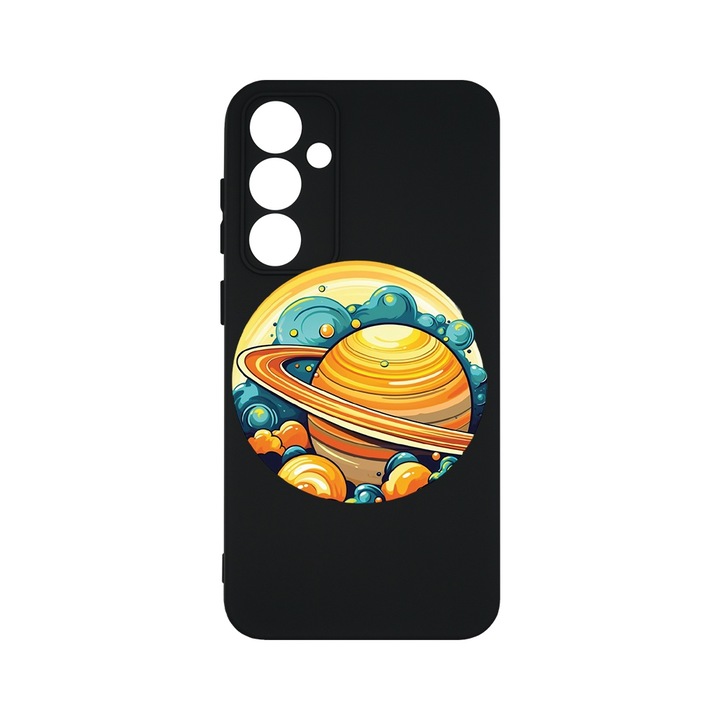 BestCase® Husa Slim Premium Silicon 1.2MM, Compatibila Cu Samsung Galaxy A55, Planet - Saturn, Microfibra in interior, Antisoc, Protectie camera si ecran, PB 1579