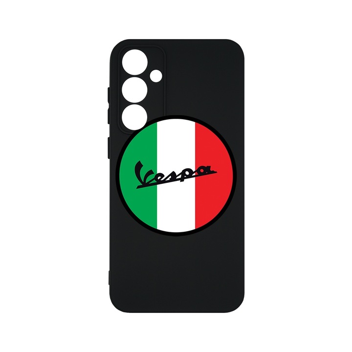 BestCase® Husa Slim Premium Silicon 1.2MM, Compatibila Cu Samsung Galaxy A55, Logo Vespa, Microfibra in interior, Antisoc, Protectie camera si ecran, PB 1708