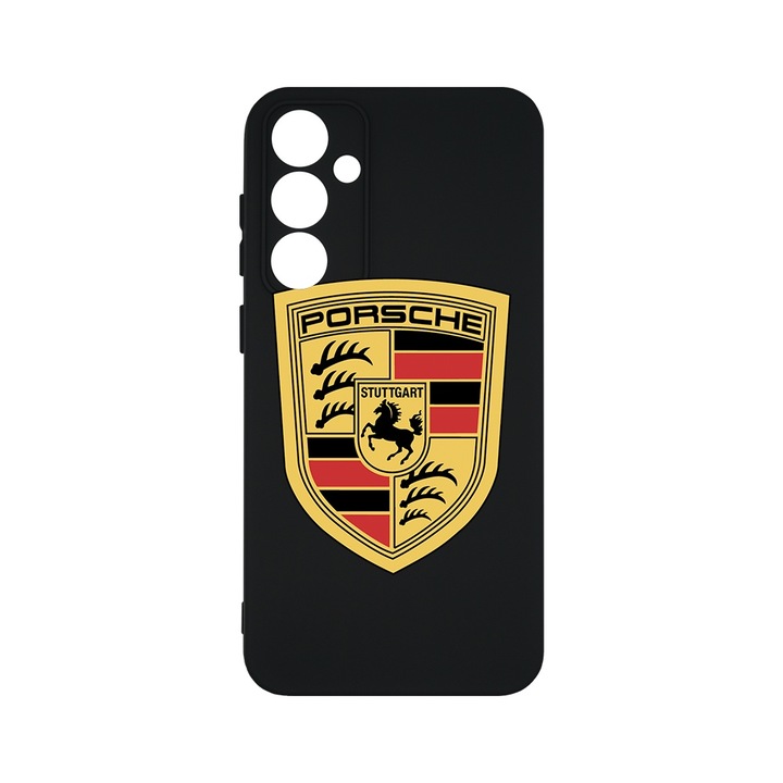 BestCase® Husa Slim Premium Silicon 1.2MM, Compatibila Cu Samsung Galaxy A55, Logo Porsche, Microfibra in interior, Antisoc, Protectie camera si ecran, PB 1722