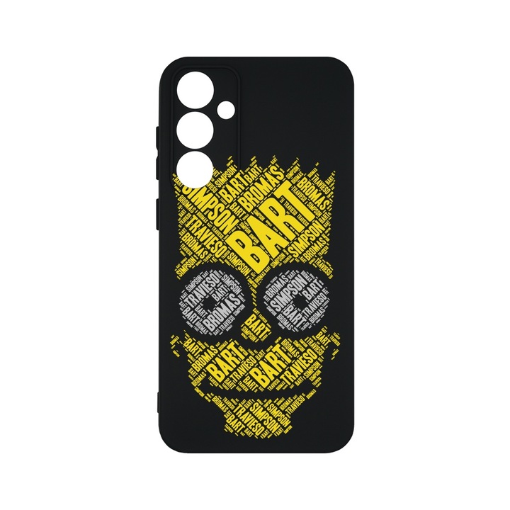 BestCase® Husa Slim Premium Silicon 1.2MM, Compatibila Cu Samsung Galaxy A55, Calligraphy Bart Simpons, Microfibra in interior, Antisoc, Protectie camera si ecran, PB 1533
