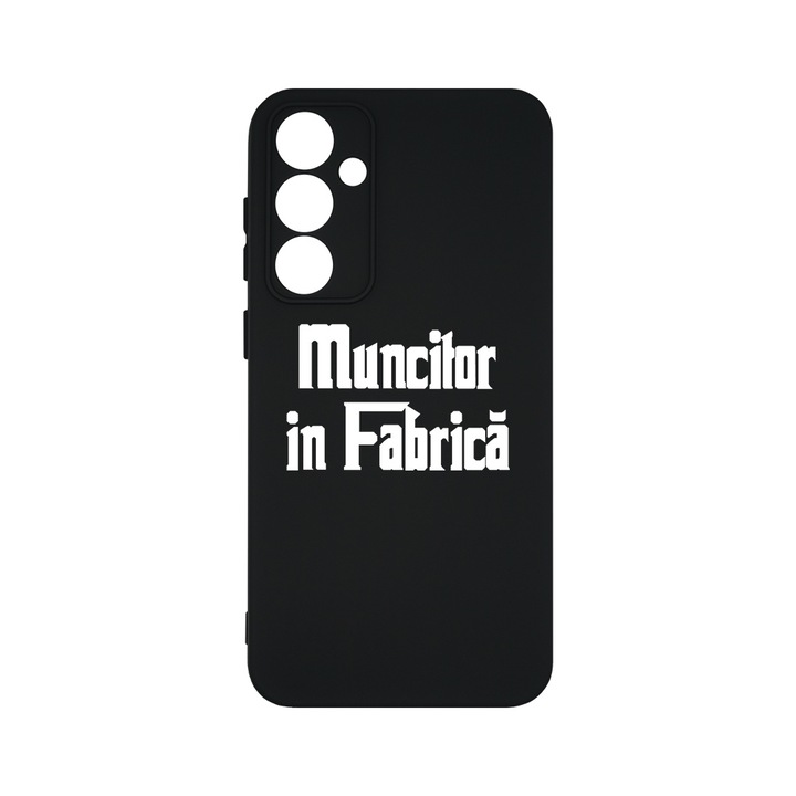BestCase® Husa Slim Premium Silicon 1.2MM, Compatibila Cu Samsung Galaxy S23 FE, Muncitor In Fabrica - GodFather Style, Microfibra in interior, Antisoc, Protectie camera si ecran, PB 1694