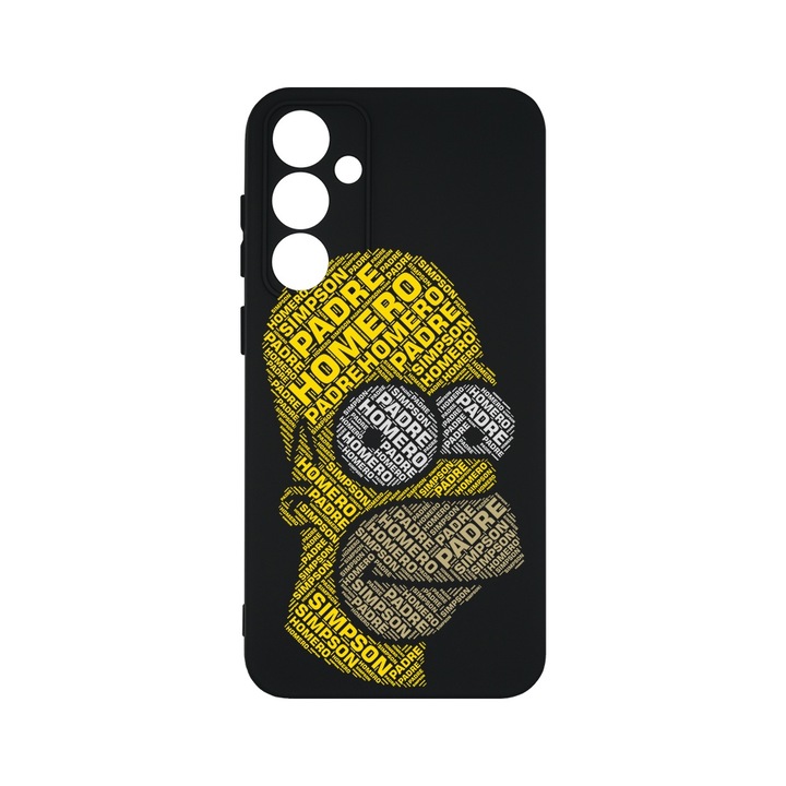BestCase® Husa Slim Premium Silicon 1.2MM, Compatibila Cu Samsung Galaxy A55, Calligraphy Homer Simpson, Microfibra in interior, Antisoc, Protectie camera si ecran, PB 1536