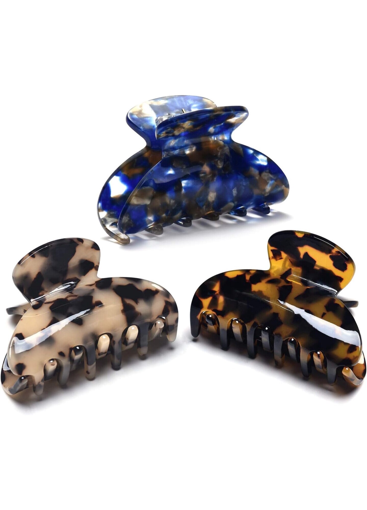 Set 3 Clips de Par Medii Tortoise Shell, Multicolor, 5x5cm - eMAG.ro