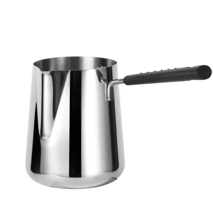 Ibric gradat din inox Pufo Coffee cu maner ergonomic, 1 L– ideal pentru cafea, lapte sau topit ciocolata