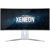 Monitor Gaming Curbat QD-OLED Corsair XENEON 34WQHD240-C, 34" UWQHD (3440x1440), 240Hz, 0.03ms (GTG), AMD FreeSync Premium, NVIDIA G-Sync Compatible, DisplayHDR True Black 400, 1800R, USB Type-C 65W, Hub USB, 2x HDMI, Display Port, Pivot, VESA, silver