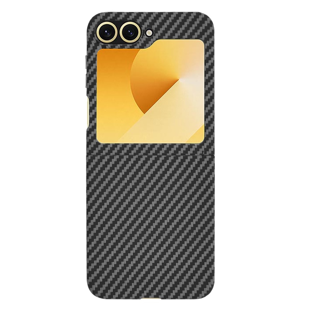 Husa pentru Samsung Galaxy Z Flip 6 Daden®, Ultra Slim, Carbonite FiberShell, Calitate Premium, Negru