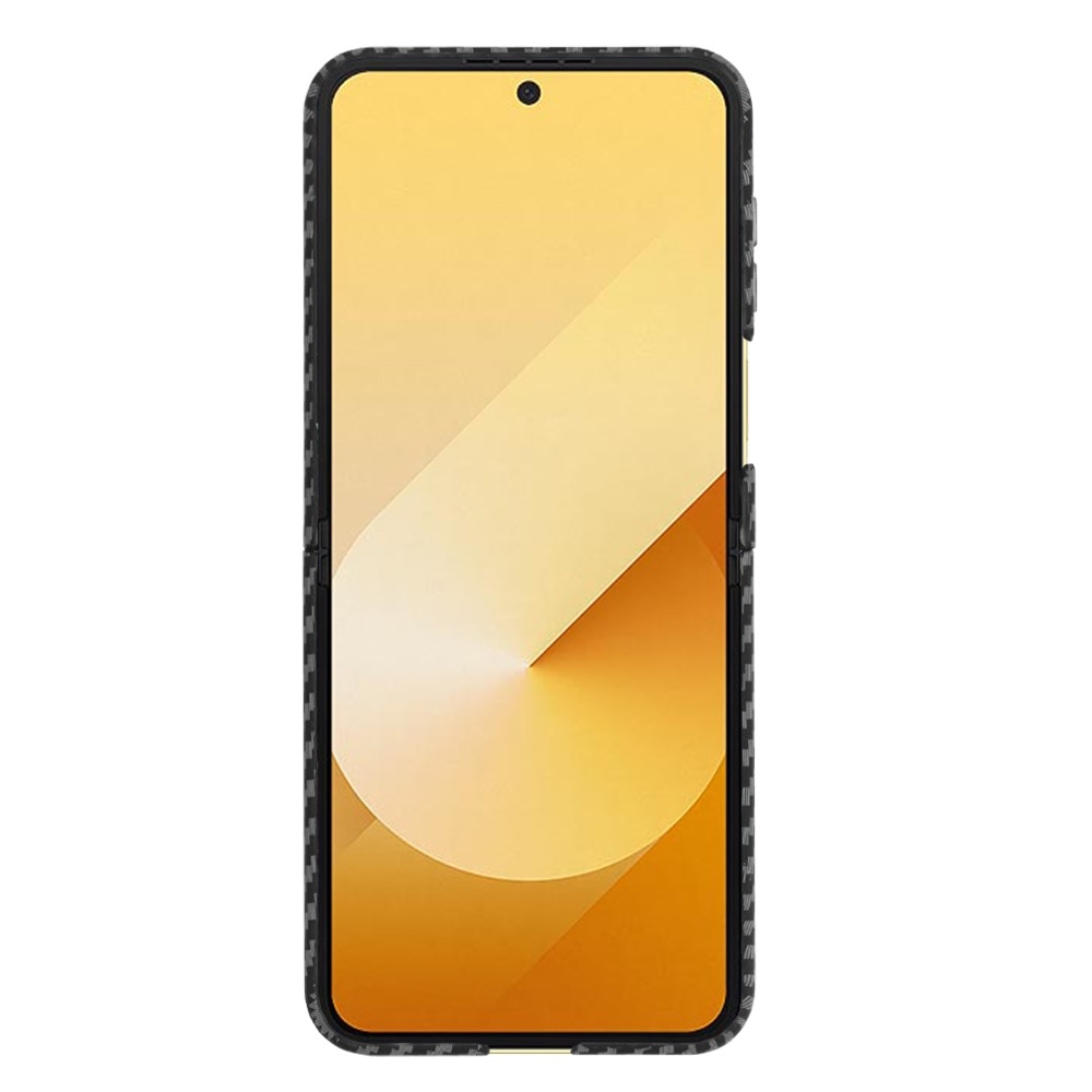 Husa pentru Samsung Galaxy Z Flip 6 Daden®, Ultra Slim, Carbonite FiberShell, Calitate Premium, Negru