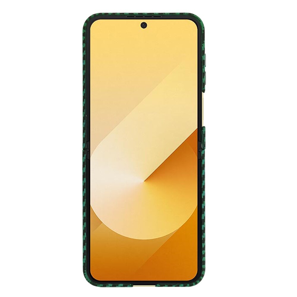 Husa pentru Samsung Galaxy Z Flip 6 Daden®, Ultra Slim, Carbonite FiberShell, Calitate Premium, Verde