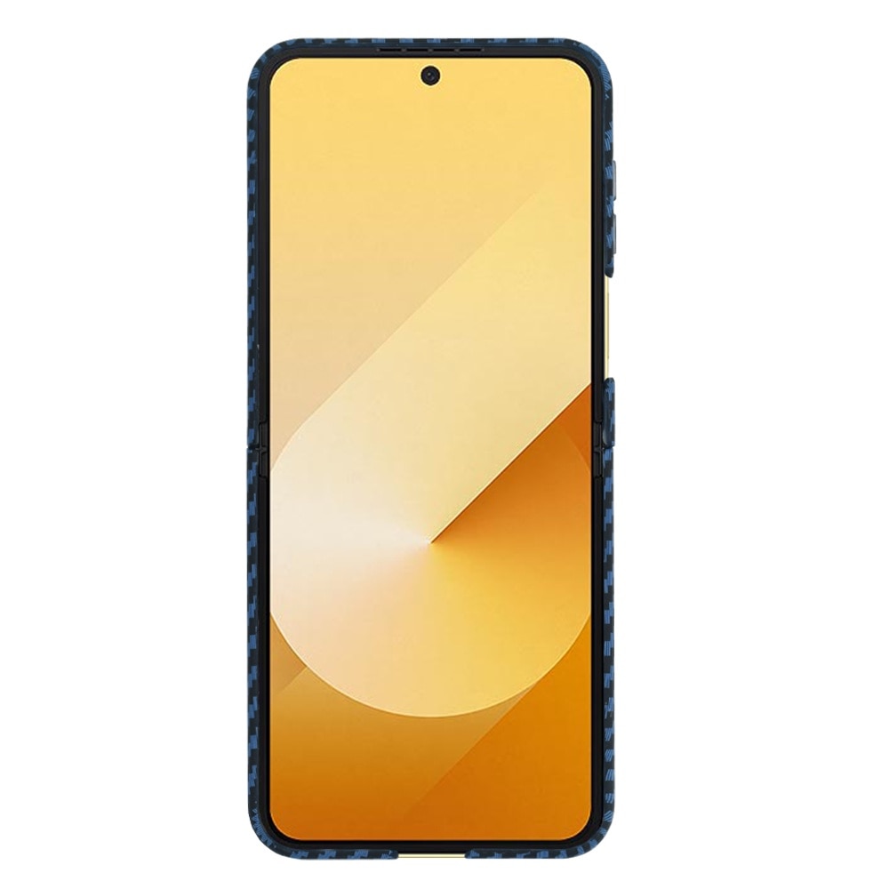 Husa pentru Samsung Galaxy Z Flip 6 Daden®, Ultra Slim, Carbonite FiberShell, Calitate Premium, Albastru