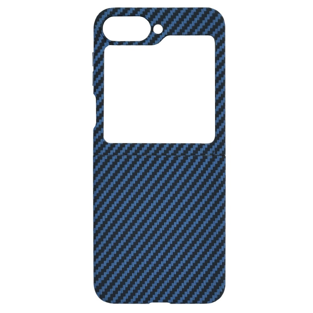 Husa pentru Samsung Galaxy Z Flip 6 Daden®, Ultra Slim, Carbonite FiberShell, Calitate Premium, Albastru