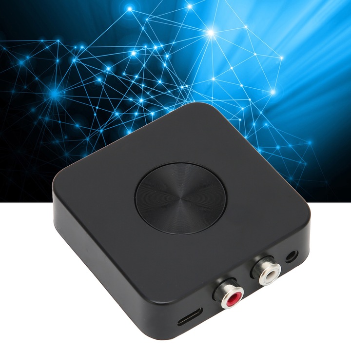 Jormftte Bluetooth 5.0 adó-vevő, 2 az 1-ben, RCA, AUX, 15m, 200mAh