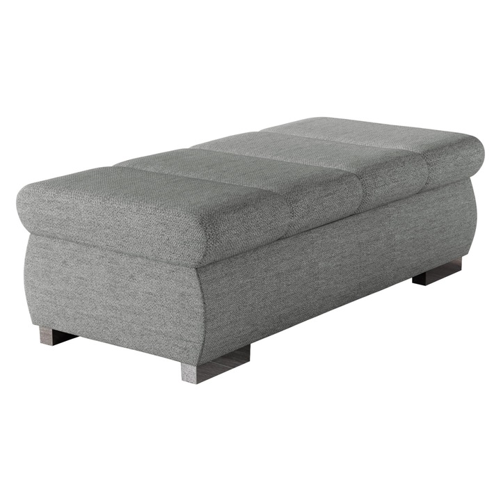 Taburet mare Kanton, MIRJAN24, gri platinat, 60x120x39 cm