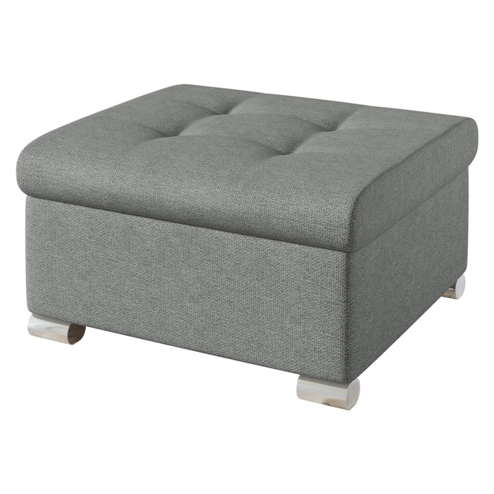 Taburet mic Tony, MIRJAN24, gri platinat, 68x70x41 cm