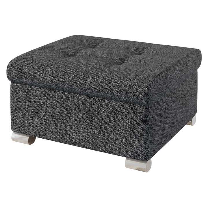 Taburet mic Tony Premium, MIRJAN24, gri inchis, 68x70x41 cm