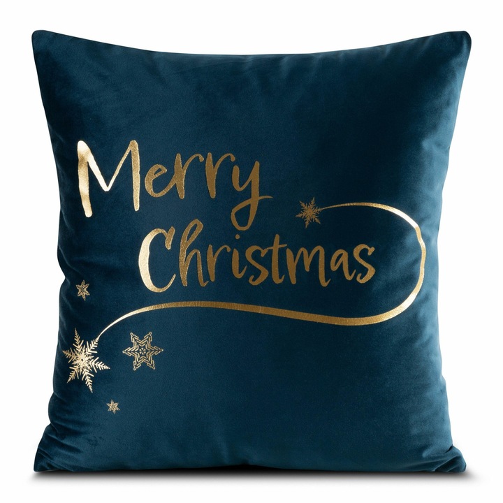 Karácsonyi párnahuzat JOY2D 45 x 45 cm Eurofirany sötétkék