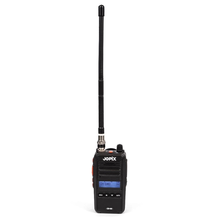 Преносима радиостанция CB JOPIX CB-80 AM/FM, ASQ, 40CH, 4W, 2600 mAh Li-Ion, черна