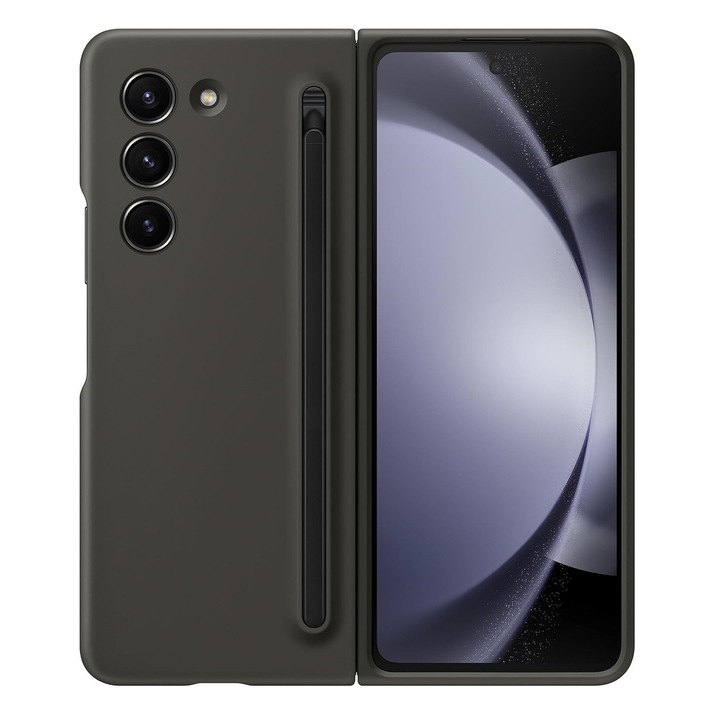 Védőburkolat, S-Pen-vel, Vékony, Ütésálló, Prémium minőségű, polikarbonátból, Samsung Galaxy Z Fold 6-mal kompatibilis, 2 db, Fekete, ISAG