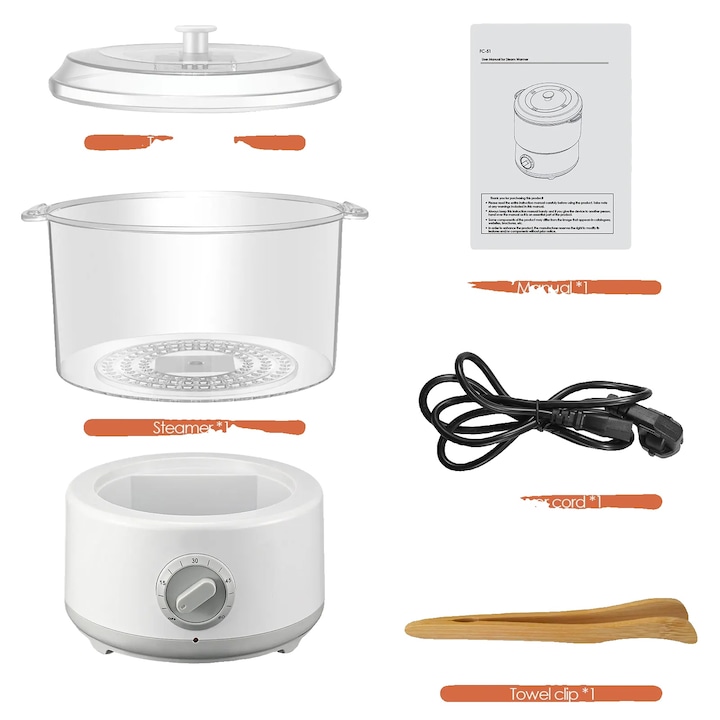 Нагревател за кърпи, бял, с функция таймер, 500W, EU Plug