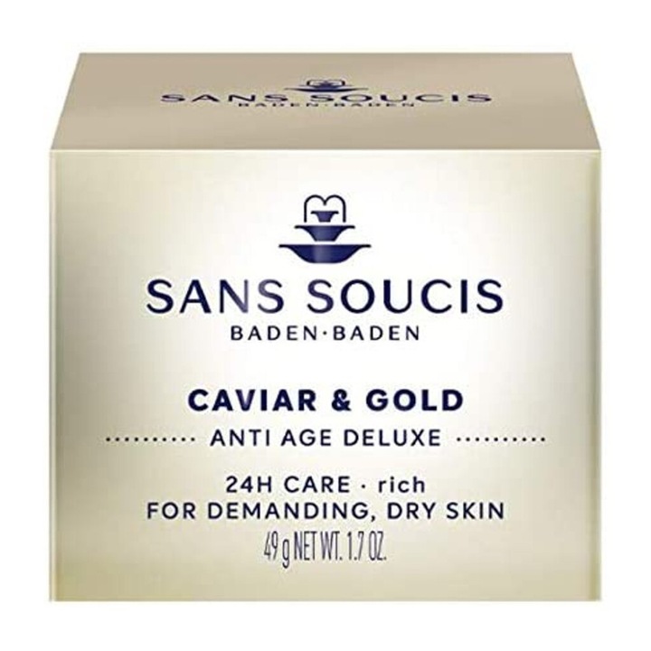 SANS Soucis arckrém, Caviar & Gold Anti Age Deluxe, intenzív hidratálás, öregedésgátló hatás, 50ml