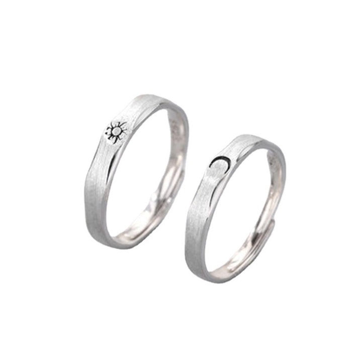 Inele de cuplu, Enforose, argint 925, design ajustabil, set 1 pereche