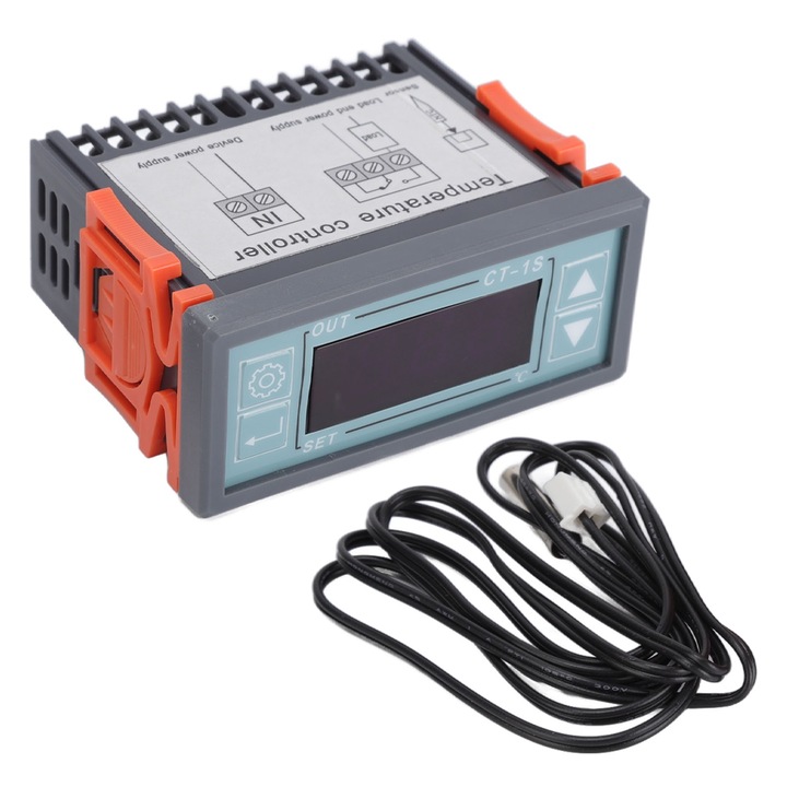 Digitális inkubátorvezérlő Mmgoqqt, 34x76,5x62mm, -40-99°C, AC220V