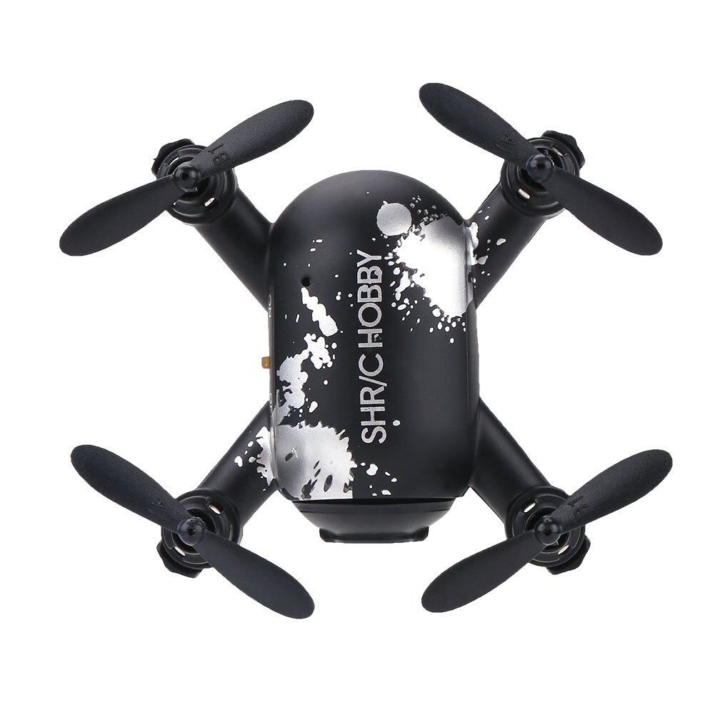 Drona Quadcopter, control remote, camera HD, negru, 6.5 x 6 x 3 cm