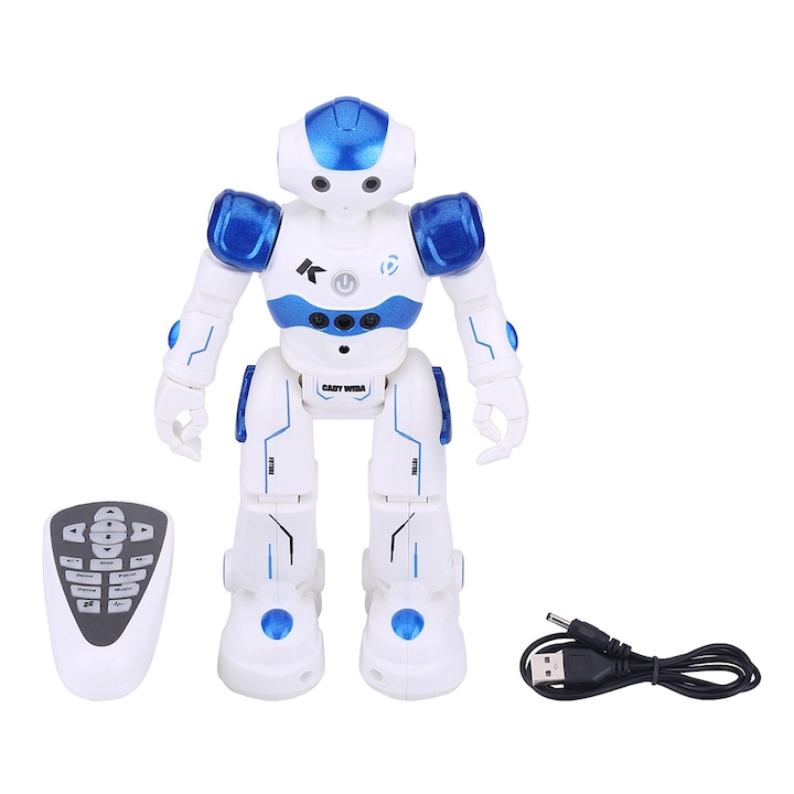 Intelligens robot távirányítóval, Mmgoqqt, énekel/tánc, kék, 16x8x26,5cm