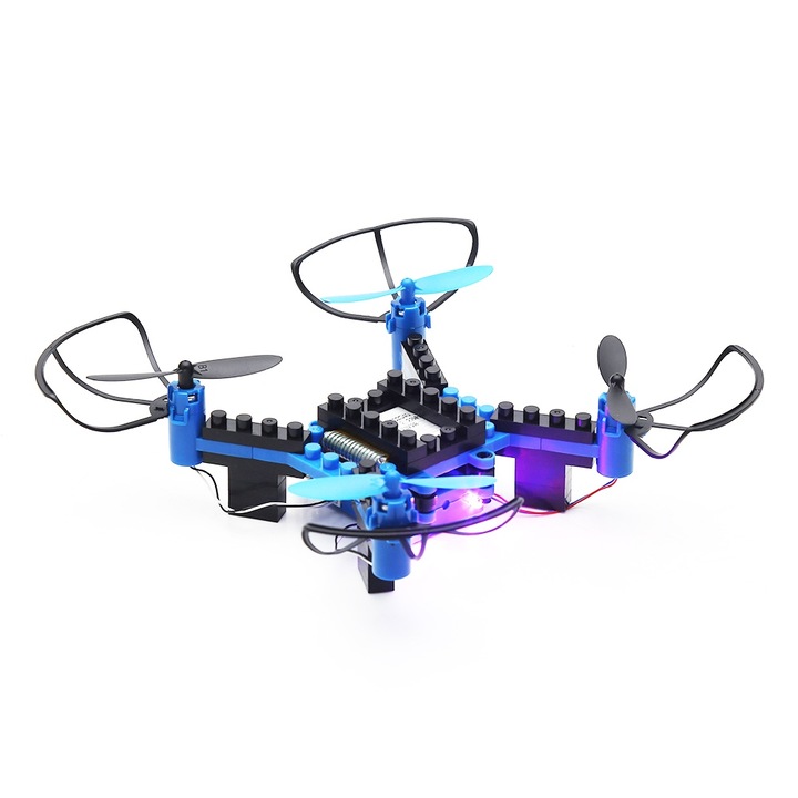 RC дрон със строителни блокове, Mmgoqqt, 2.4GHz, режим без глава, 15x13x6cm, 650mAh, 383g