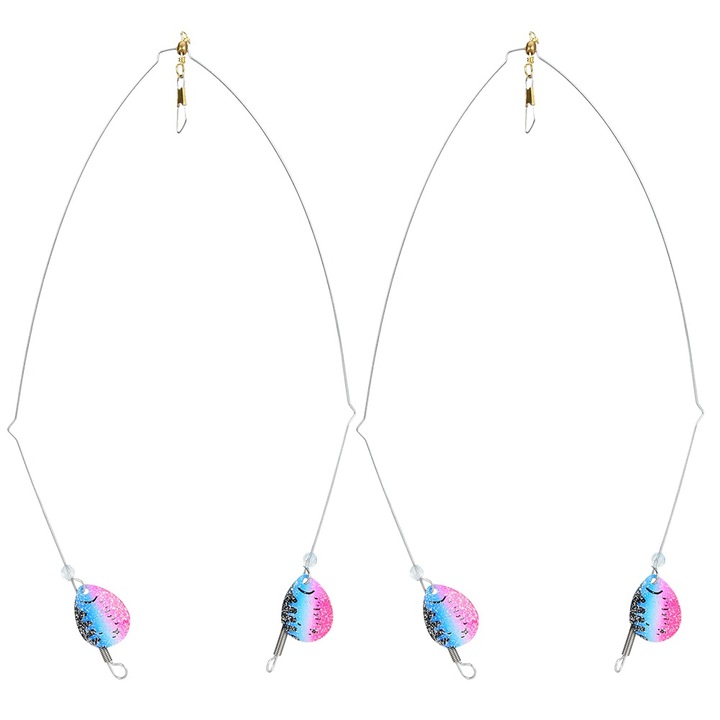 Set 2 bucati suport de echilibru din sarma din inox, Enforose, pentru pescuit, (albastru roz)