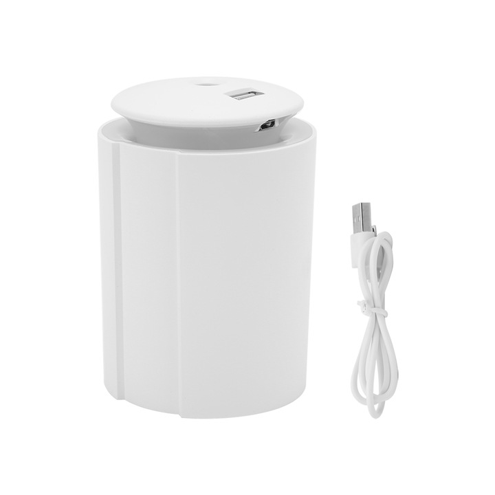 Mini hordozható USB párásító, 6 színben, kompakt kialakítás, irodába, utazáshoz, 10x10x15cm