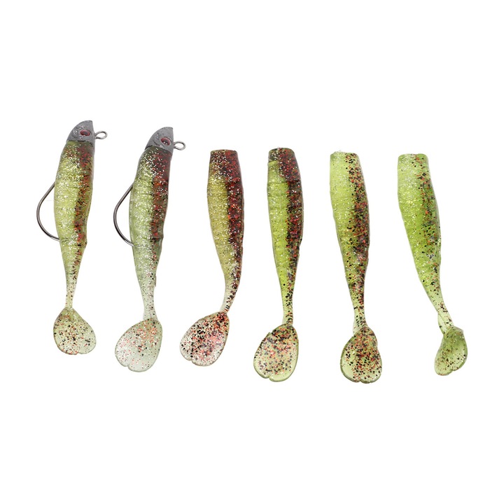 Enforose mesterséges szilikon halcsali készlet, sós és édesvízhez, 6 db