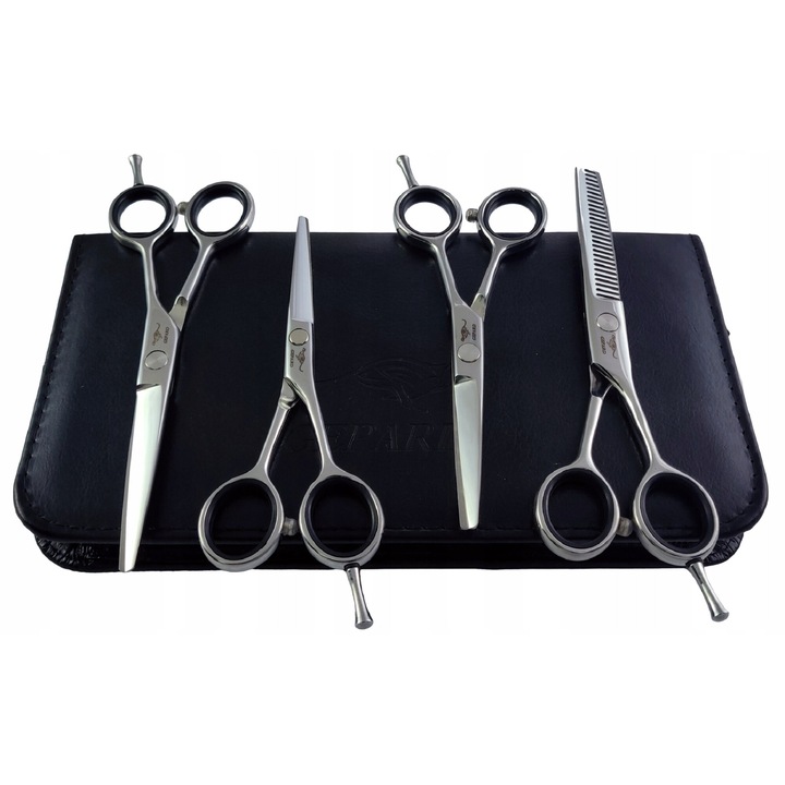 Set 4 foarfece de tuns GEPARD Superior, cu etui, otel