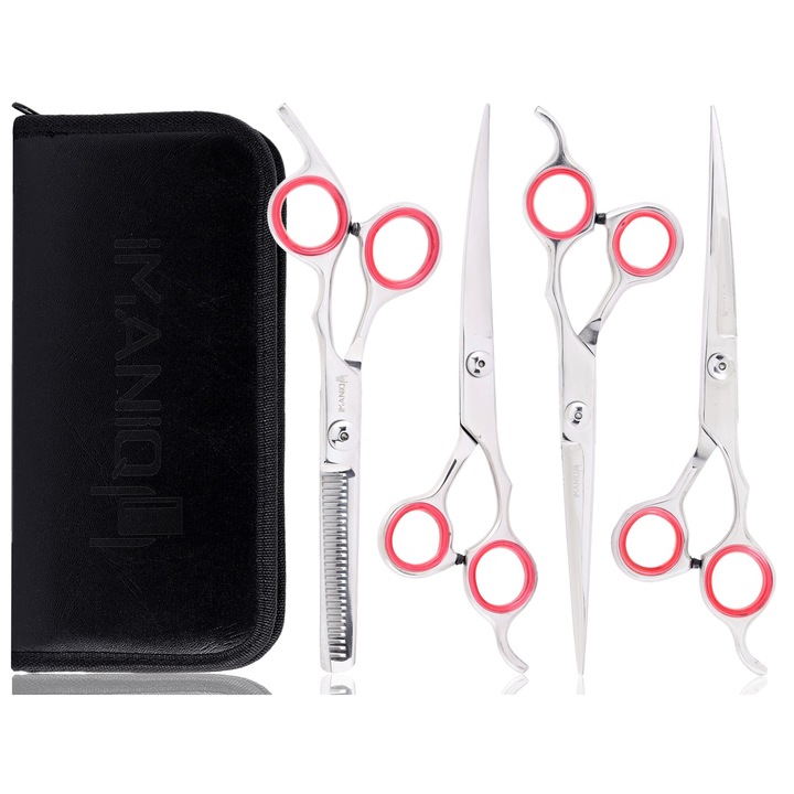 Set 4 foarfece tuns Imaniq, inox, cu etui