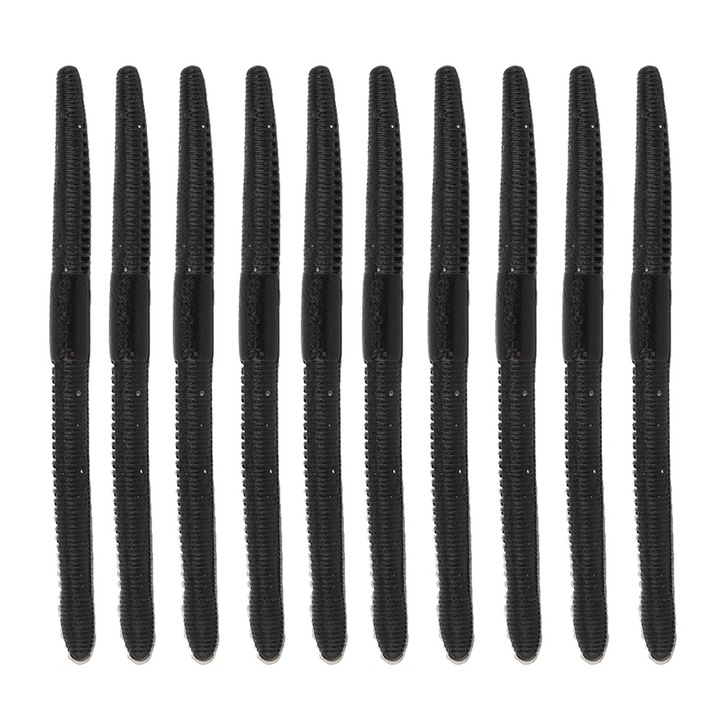 10 db Enforose szilikon horgászcsali készlet, 13 cm/5,5 g, fekete