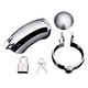 Centura de castitate, Blueline, din metal, culoare argintie