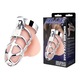 Dispozitiv de castitate pentru penis Blueline, inox, cu lacat si 2 chei