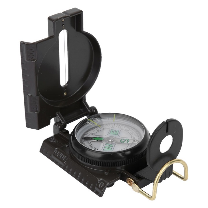 Външен компас, дълъг зум, многофункционален, със скала и лупа, 7x5.1 см