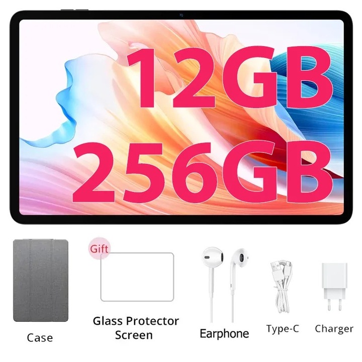 Tabletă 12", 12GB RAM, 256GB, 4G LTE, Android 13, Type-C