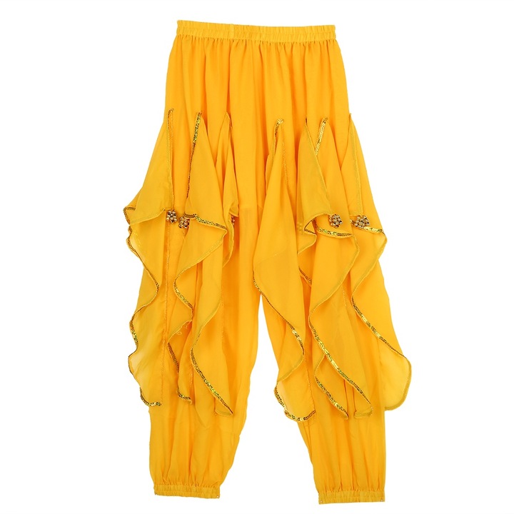 Női táncruha, Jormftte, hosszú nadrág, rugalmas, sárga, egy méret