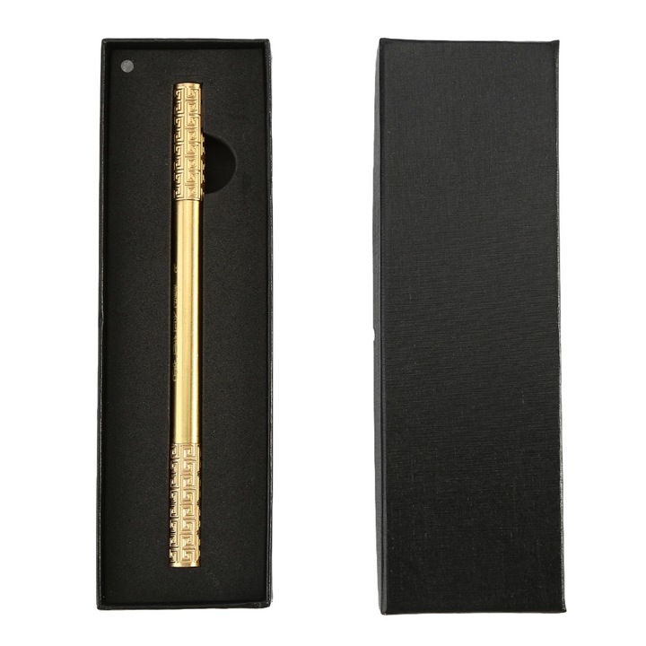 Sárgaréz toll, Jormftte, arany denevér design, 15.2cm, tárolótokkal és 007 utántöltővel