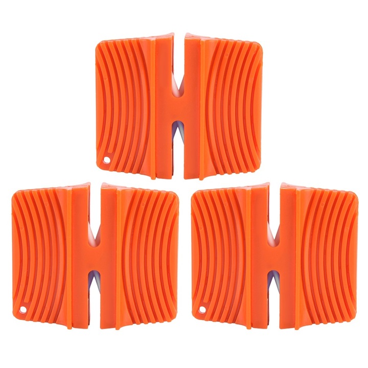 3 darab Jormftte hordozható, rozsdaálló, narancssárga késélező készlet