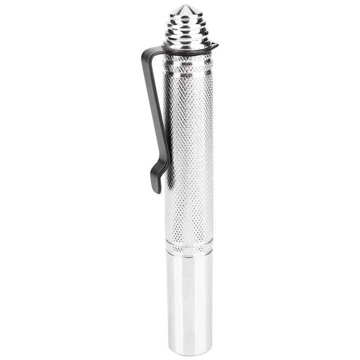 Bat telescopic pentru autoaparare, 3 sectiuni, argintiu