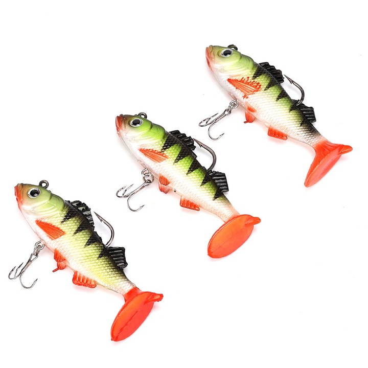 Műcsali horgászathoz, Enforose, 3 darab T-farkú horgászcsali