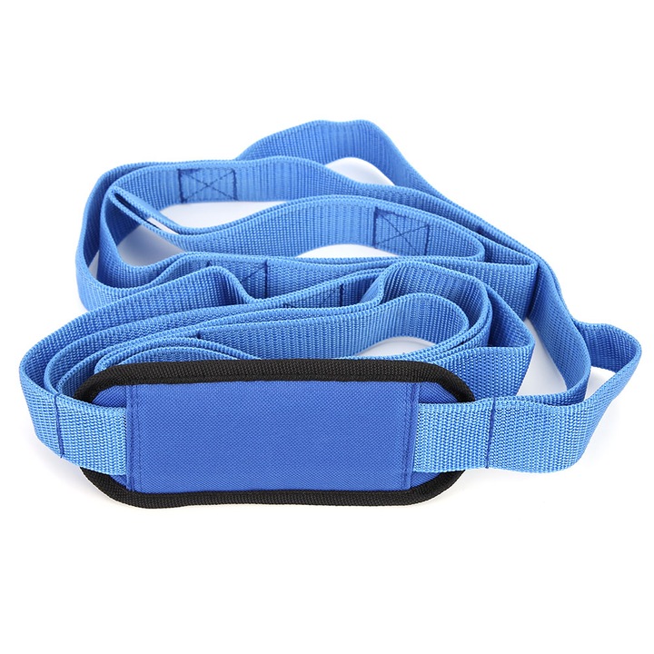 Fizikai jóga heveder edzéshez, multifunkcionális jóga heveder, sport, lábnyújtáshoz (kék)