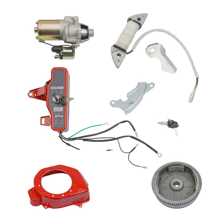 Kit Aprindere motor, Volanta, Cutie comutator cu cheie, Rosu