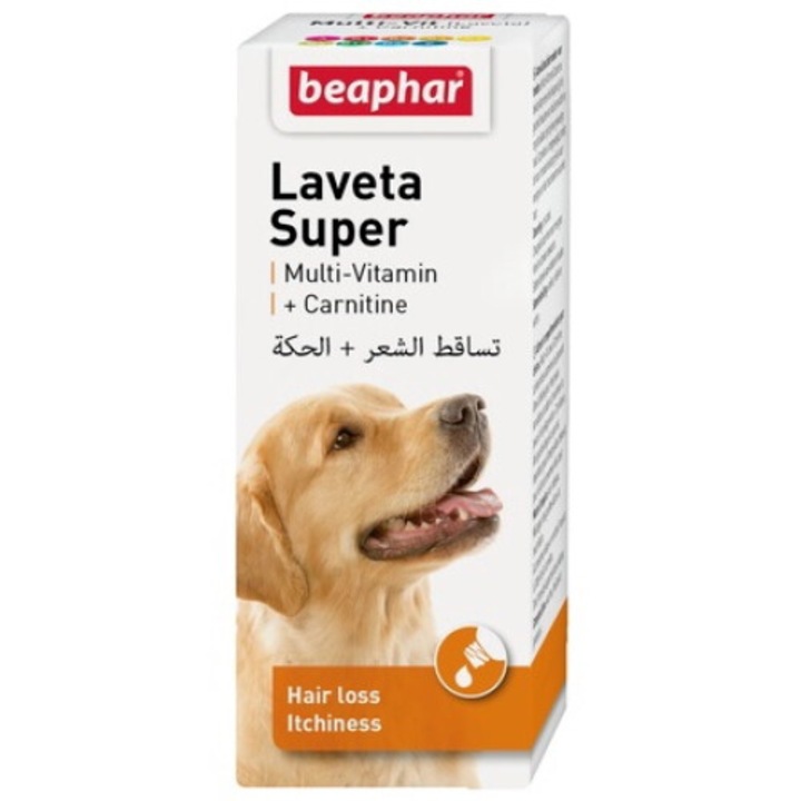 Supliment nutritiv pentru caini, Beaphar, Laveta Super Dog, Multivitamine, 50ml