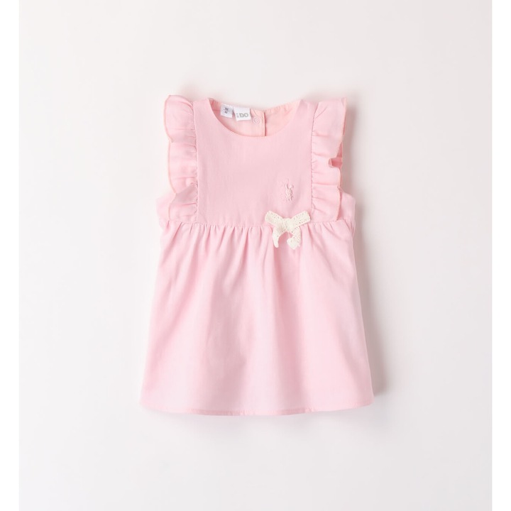 Vászonruha masnival lányoknak, I Do, 4.8134, Rózsaszín