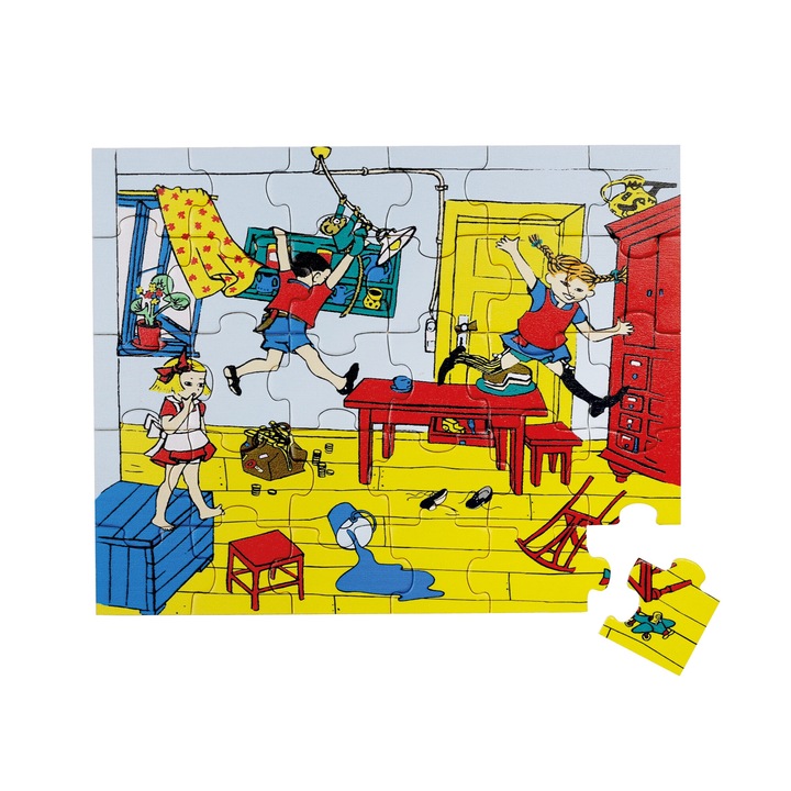 Puzzle, Pippi, fa, 30 darabos, Tommy és Annika
