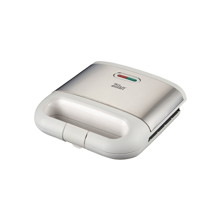 Aparat pentru facut sandwich Zilan ZLN1689, Termostat automat, Indicator luminos, Protectie supraincalzire, Picioruse antiderapante, 800W
