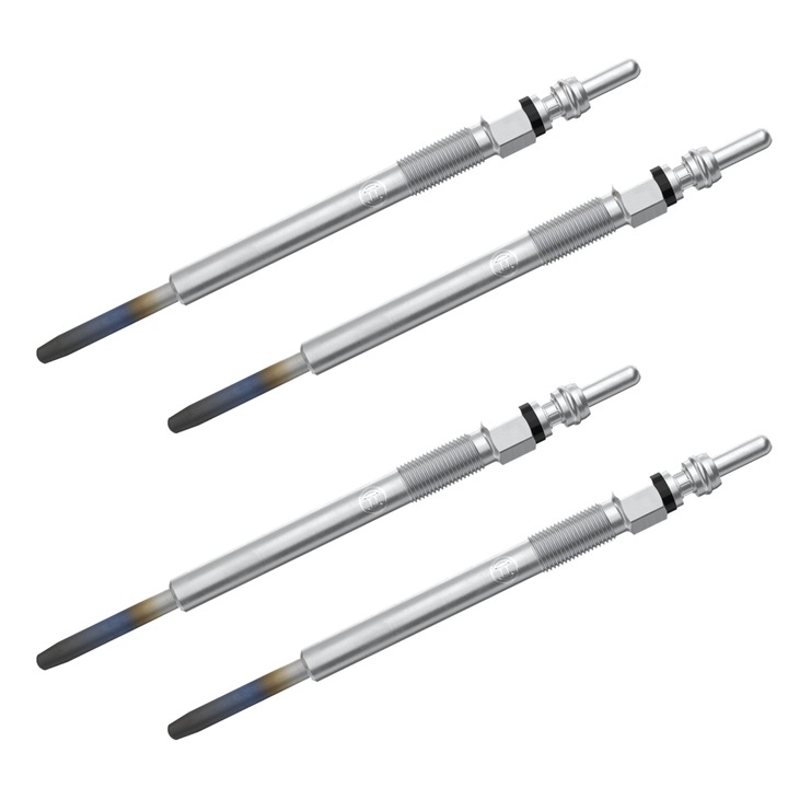 Комплект 4 подгревни свещи Bosch за Fiat 500, Doblo, Grande Punto, Idea, Linea, Panda, Punto, Qubo, Ford KA, Opel Astra H, Combo, Corsa C/D, Suzuki Ignis, Splash, Swift